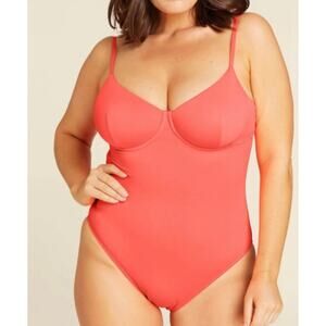 Andie Coral One-Piece Swimsuit